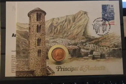 Numisbrief: Andorra, Spanisch, mit Beiblatt - Legende