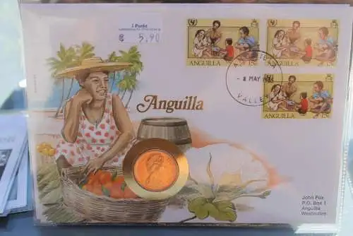 Numisbrief: Anguilla, mit Beiblatt - Legende