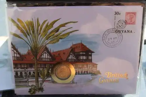 Numisbrief: Britsch Guyana, mit Beiblatt - Legende