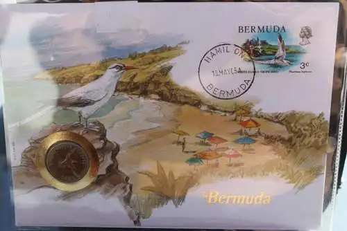 Numisbrief: Bermuda, mit Beiblatt - Legende