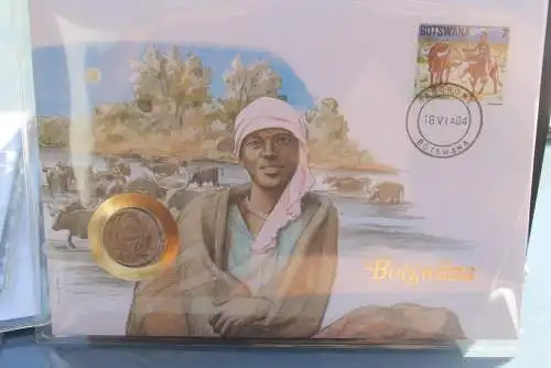 Numisbrief: Botswana, mit Beiblatt - Legende