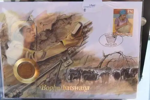 Numisbrief: Bophuthatswana, mit Beiblatt - Legende