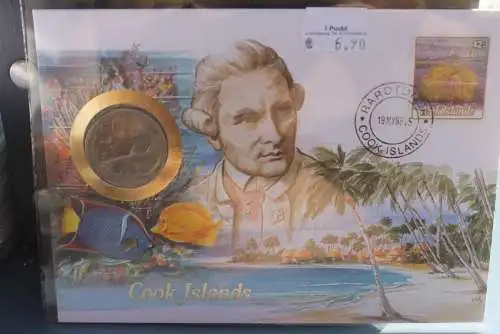 Numisbrief: Cook Islands, mit Beiblatt - Legende