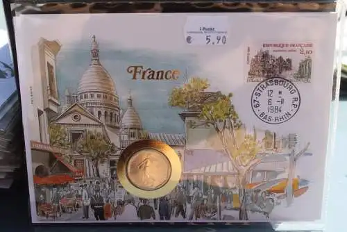 Numisbrief: Frankreich, mit Beiblatt - Legende