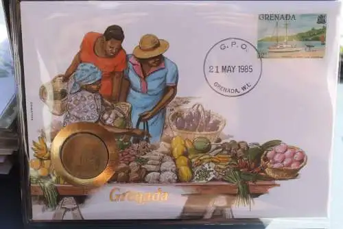 Numisbrief: Grenada, mit Beiblatt - Legende