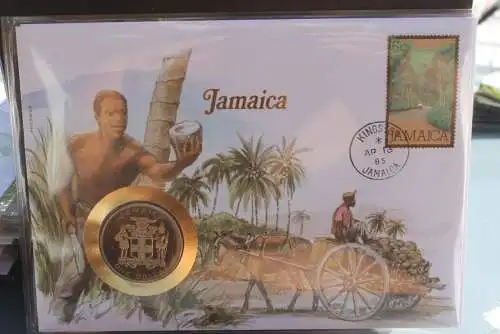 Numisbrief: Jamaica, mit Beiblatt - Legende