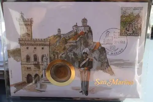 Numisbrief: San Marino, mit Beiblatt - Legende