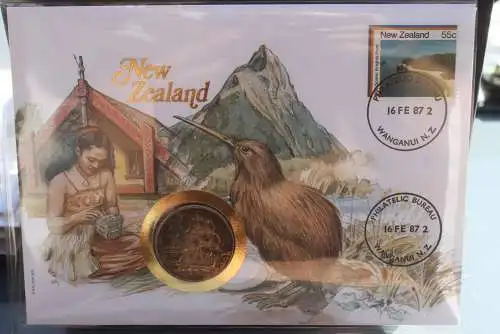 Numisbrief: New Zealand, mit Beiblatt - Legende