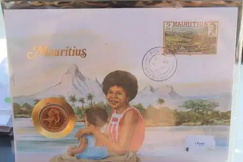 Numisbrief: Mauritius, mit Beiblatt - Legende