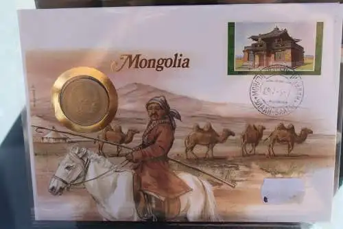 Numisbrief: Mongolei, mit Beiblatt - Legende