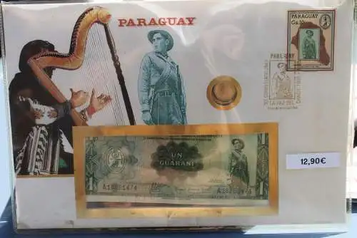 Numisbrief: Paraguay Banknoten- und Münzenbrief