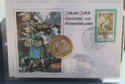 Numisbrief: Deutschland: Johann J. Chr. von Grimmelshausen, 1986