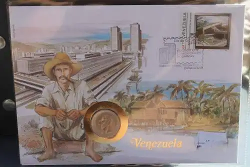 Numisbrief: Venezuela, mit Einleger - Legende