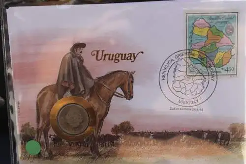 Numisbrief: Uruguay, mit Einleger - Legende