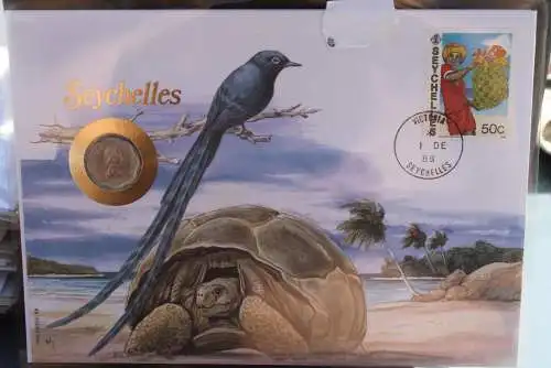 Numisbrief: Seychelles, mit Einleger - Legende