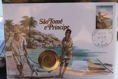 Numisbrief: Sao Tome e Principe, mit Einleger - Legende