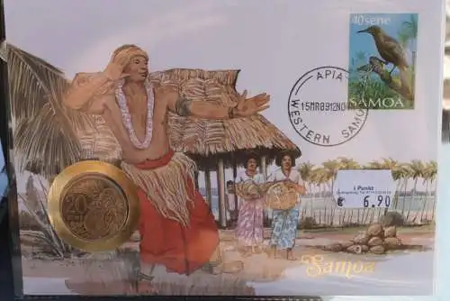 Numisbrief: Samoa, mit Einleger - Legende