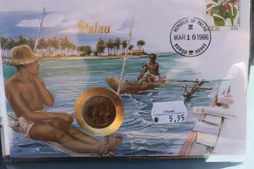 Numisbrief: Palau, mit Einleger - Legende