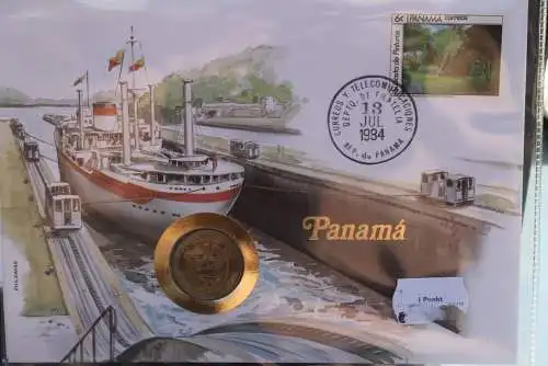 Numisbrief: Panama, mit Einleger - Legende