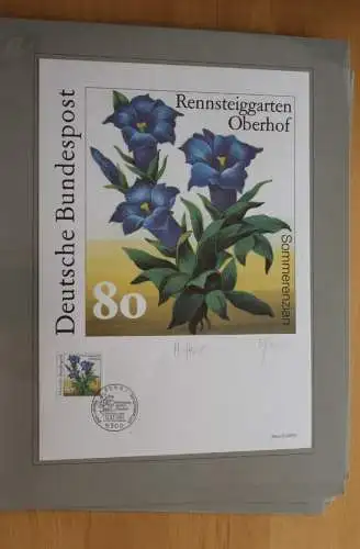 Rennsteiggarten Oberhof 1991; Künstleredition mit Handsignatur; Limitierte Auflage; lesen