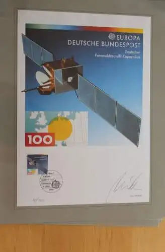 EUROPA - CEPT  1991: Raumfahrt; Künstleredition mit Handsignatur; Limitierte Auflage; lesen