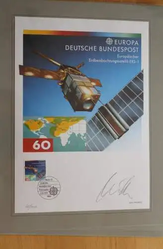 EUROPA - CEPT  1991: Raumfahrt; Künstleredition mit Handsignatur; Limitierte Auflage; lesen