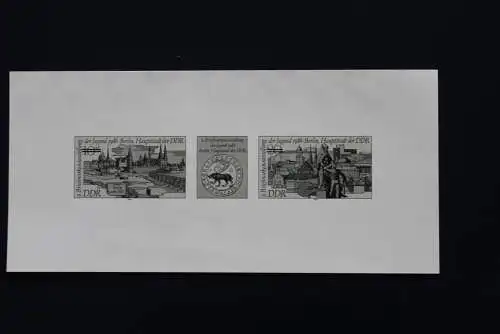 DDR 1986, Schwarzdruck 9. Briefmarkenausstellung der Jugend in Berlin, MiNr 3030-31