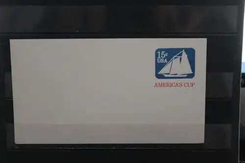 USA, Ganzsache: 15 Cent, Americas Cup, 1980, ungebraucht