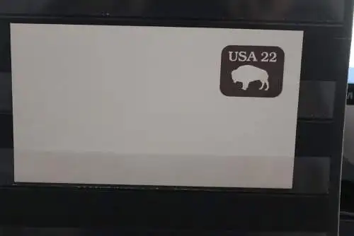 USA, Ganzsache: 22 Cent, Bison, 1985, ungebraucht