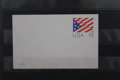 USA, Ganzsache: Flagg, Flagge, 1991, 19 c, ungebraucht