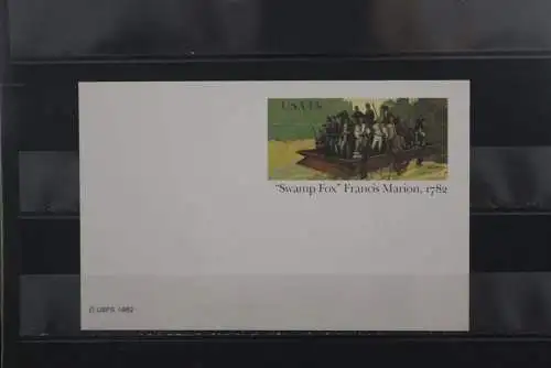 USA, Ganzsache: "Swamp Fox" Francis Marion, 1982, 13 c, ungebraucht