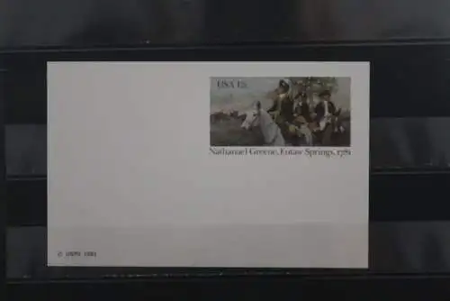 USA, Ganzsache: Nathanael Greene, Eutaw Springs, 1981, 12 c, ungebraucht