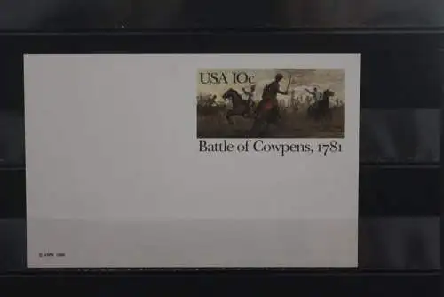 USA, Ganzsache: Battle of Cowpens, 1980, 10 c, ungebraucht