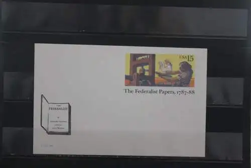USA, Ganzsache: The Federalist Papers, 1988, 15 c, ungebraucht