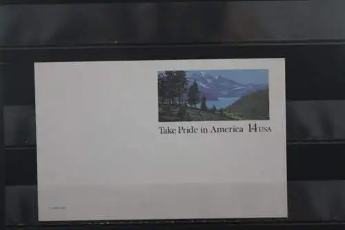 USA, Ganzsache: Take Pride in America, 1987, 14 c, ungebraucht