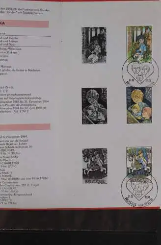 Belgien: Ankündigungsfolder, Ersttagsfolder, Ersttagsblatt, Schwarzdruck,  Nr. 18-1984:  Kinder, deutsche Ausgabe