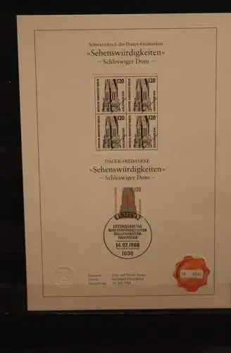 Berlin 1988, Schwarzdruck: Sehenswürdigkeiten: Schleswiger Dom, ESST, nummeriert, limitiert, MiNr 815