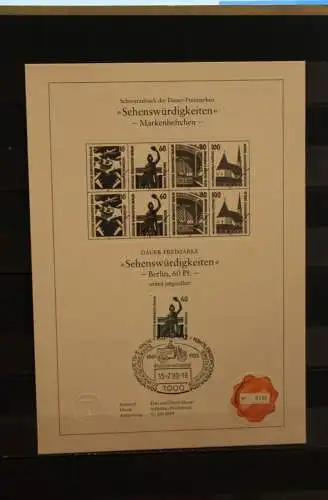 Berlin 1989, Schwarzdruck: Sehenswürdigkeiten: Bavaria München, ESST, nummeriert, limitiert, MiNr 795 D