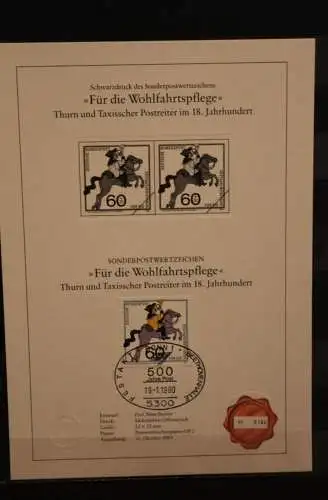 Deutschland 1990, Schwarzdruck: Für die Wohlfahrtspflege 1989, ESST, nummeriert, limitiert, MiNr  1437