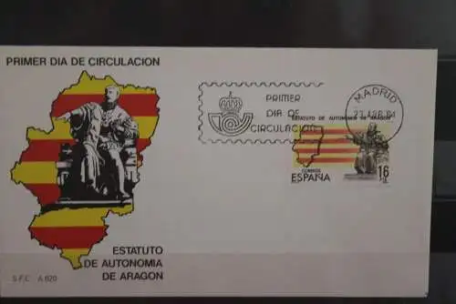 Spanien 1984, Autonomiestatus von Aragon, FDC