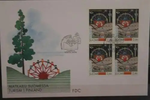 Finnland, NORDEN 1995, FDC, Vierfach-FDC, MiNr. 1302-03, selten