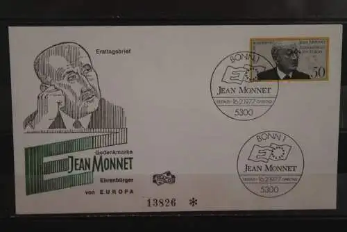 Deutschland 1977, Jean Monnet, FDC, MiNr. 926