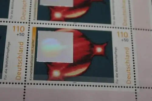 Deutschland, 1999, Hologramm, Für die Wohlfahrtspflege: Der Kosmos, MiNr. 2080-81, Zehnerbogen, MNH