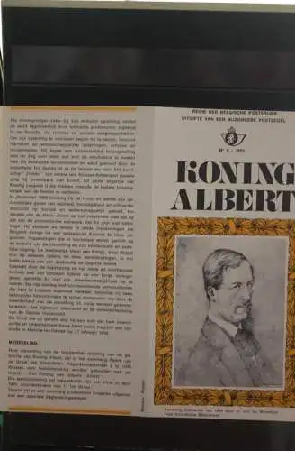 Belgien, Schwarzdruck, Ersttagsfaltblatt Nr. 5-1975: König Albert.; Fläm. Ausgabe