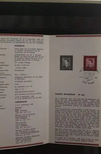 Belgien, Schwarzdruck, Ersttagsfaltblatt Nr. 11-1980: König Baudouin.; Fläm. Ausgabe
