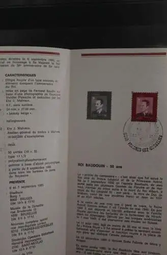 Belgien, Schwarzdruck, Ersttagsfaltblatt Nr. 11-1980: König Baudouin.; Franz. Ausgabe