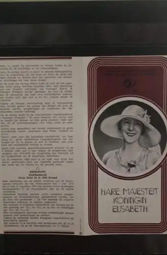 Belgien, Schwarzdruck, Ersttagsfaltblatt Nr. 11-1976: Königin Elisabeth; Fläm. Ausgabe