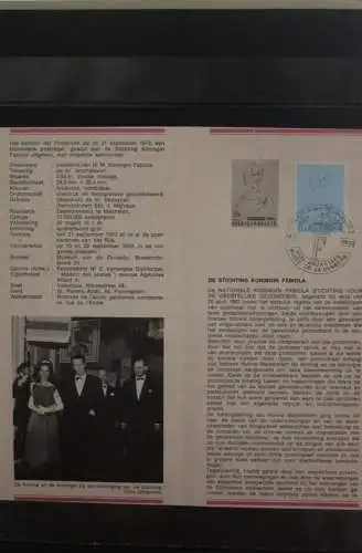Belgien, Schwarzdruck, Ersttagsfaltblatt Nr. 14-1970: Königin Fabiola; Fläm. Ausgabe