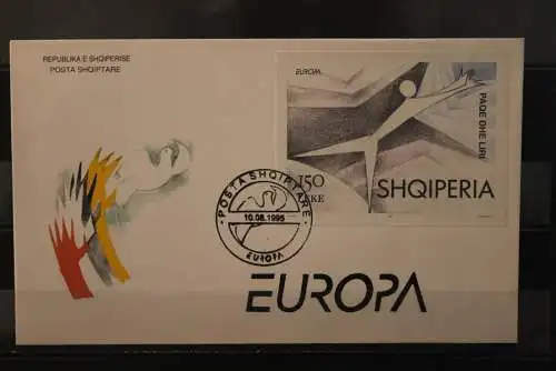 Albanien 1995, Europa - CEPT, Block 104 auf FDC