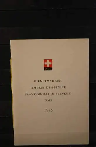 Schweiz 1975,  PTT- Sammelheft  Nr. 137, Dienstmarken OMS, ESST